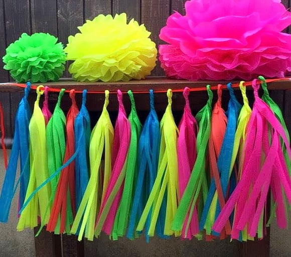 Varal de Franjas NEON COLORS Luxo