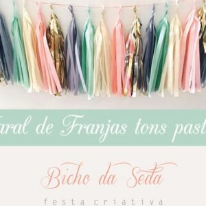 Varal de Franjas Decoração PASTEL COLORS