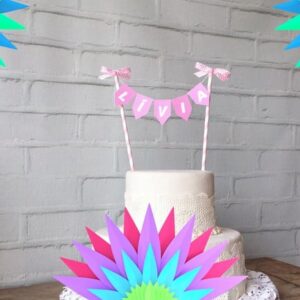 Mini Bandeirinhas para bolo Festa CHIC VARAL Sob medida