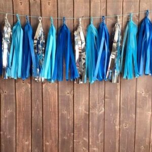 Frozen AZUIS Varal de Franjas Decoração