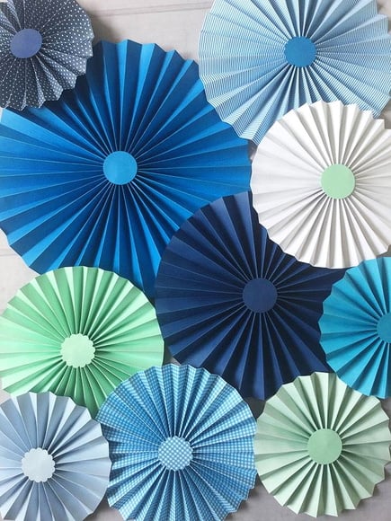 Fioratas Painel Leque DEEP BLUES 10 Glam