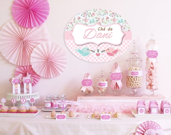 Conjunto Fioratas de Parede ROSA CLEAN