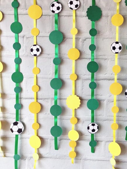 Fitas de POÁS Papel Scrap BRASIL Verde e Amarelo Futebol