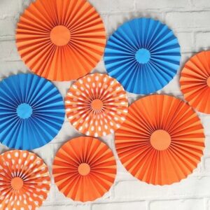 Conjunto Fioratas de Parede COLORS Mix 8 Azul e Laranja