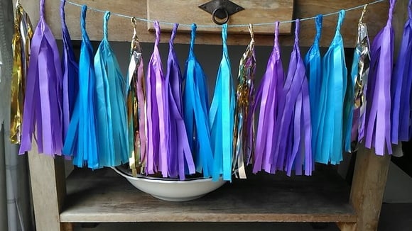 Varal de Franjas Decoração Frozen