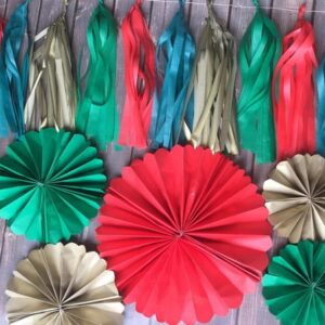 NATAL Varal de Franjas e Fioratas LUXO COLOR