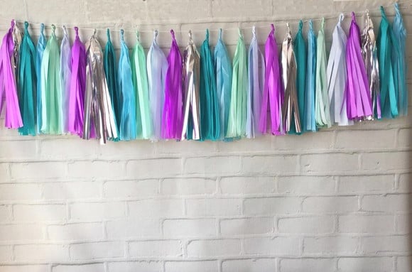FROZEN Varal de Franjas Decoração Tassel pompons