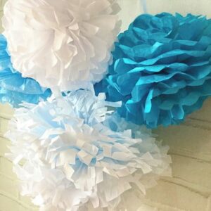POMPONS Festa CORES e ESTAMPA Glam Blue