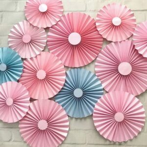 Conjunto Fioratas Painel LUXO PASTEL Azul e Rosa 12