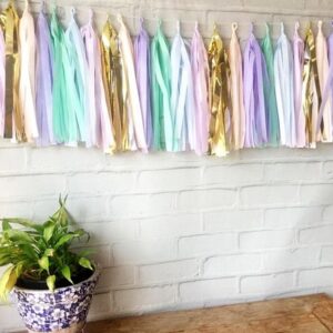 Varal de Franjas Decoração PASTEL COLORS