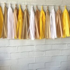 Varal de Franjas Tassel AMARELO GOLD LUXO