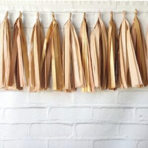 LUXO Varal de Franjas Decoração CRAFT e DOURADO tassel