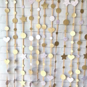 Fitas de Poás Papel Cores Scrap Gold Luxo Star Heart