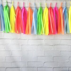 Tassel Arco-íris NEON Varal de Franjas GLAM