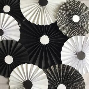 Conjunto Fioratas Painel LUXO GLAM Branco e Preto 9