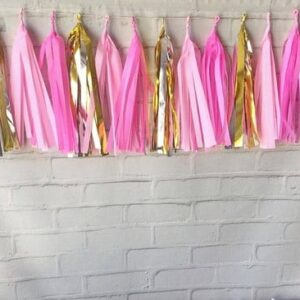 Cordão Mini Tassel Garland Franjas Luxo Rosa