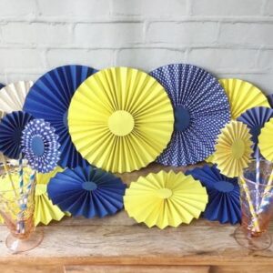 Fioratas e Mini Fioratas no Canudo Americano Azul e Amarelo