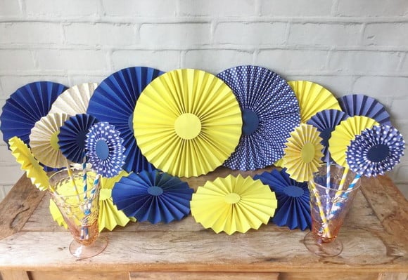 Fioratas e Mini Fioratas no Canudo Americano Azul e Amarelo