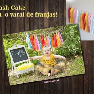 Varal de Franja Smash Cake LUXO COLORS