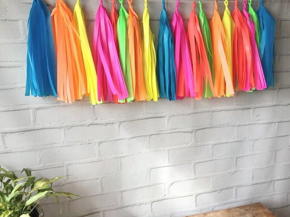 Varal de Franjas Decoração NEON PARTY ALLEGRA