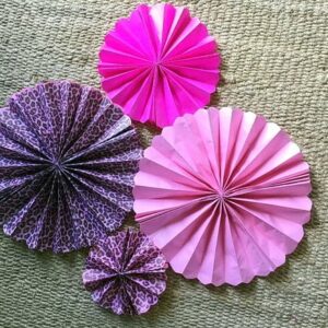 Painel Fioratas Leque ONCINHA ROSA CHIC