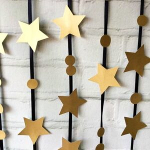 Painel de ESTRELAS e POÁS Cortina Scrap GOLD OURO
