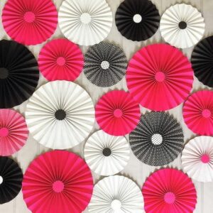 Conjunto Fioratas Painel LUXO Preto e Pink 20