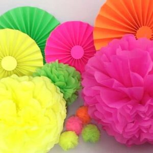 Pompons Seda FESTA NEON LUXO PARTY