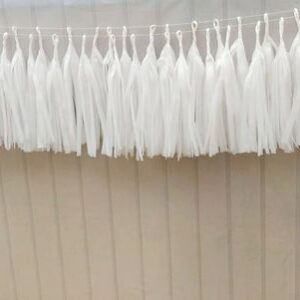 Varal de Franjas Luxo Branco Casamento