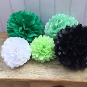Pompom Seda Enfeite FESTA Luxo KIT