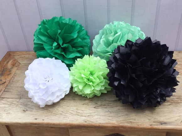 Pompom Seda Enfeite FESTA Luxo KIT