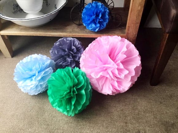 Conjunto Pompons CORES LUXO