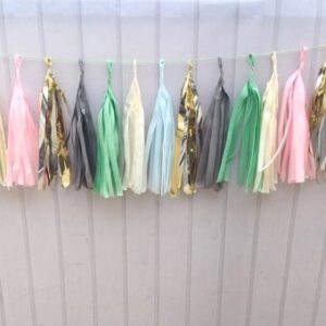 Varal de Franjas Decoração Pastel