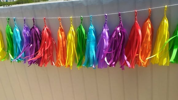 Varal de Franjas Decoração SUPER COLORS