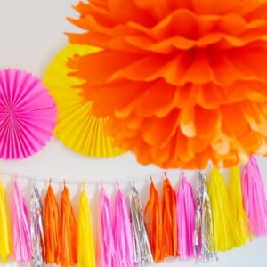 Kit SUPER Festa Fioratas Pompom e Varal