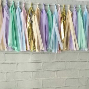 UNICORNIO Varal de Franjas Cores ESPECIAIS Pastéis