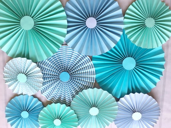 Fioratas Painel Leque Acqua e Blue 10 Flow