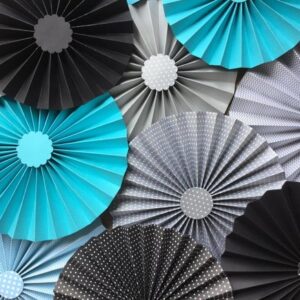 Painel Fioratas LUXO Turquesa e Cinza