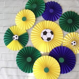 Painel Fioratas Futebol Kit Festa Verde e Amarelo 10