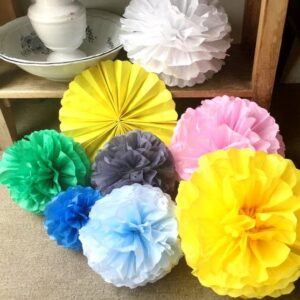Pompom Seda DECORAÇÃO FESTA Luxo