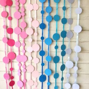 FESTA Fitas de Poá Scrap AZUL e ROSA Painel REVELAÇÃO