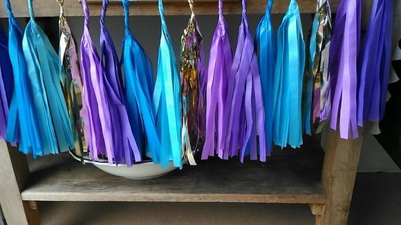 Varal de Franjas Decoração Frozen - Imagem 2