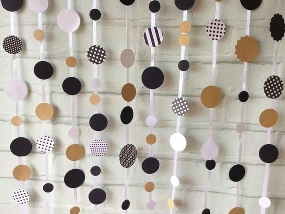 Fitas de POÁS Papel Cores Scrap Preto e Branco Craft Dourado - Imagem 2