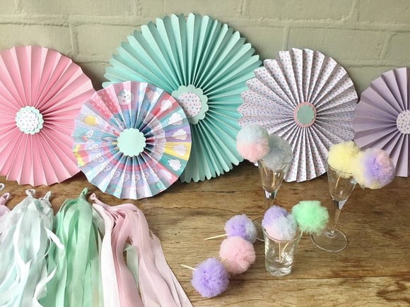 SUPER Kit Fioratas Varal LUXO e Tules UNICORNIO Nuvenzinha - Imagem 2