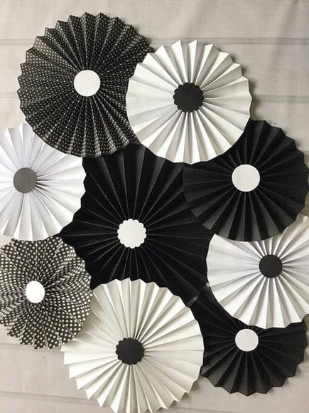Conjunto Fioratas Painel LUXO GLAM Branco e Preto 9 - Imagem 2