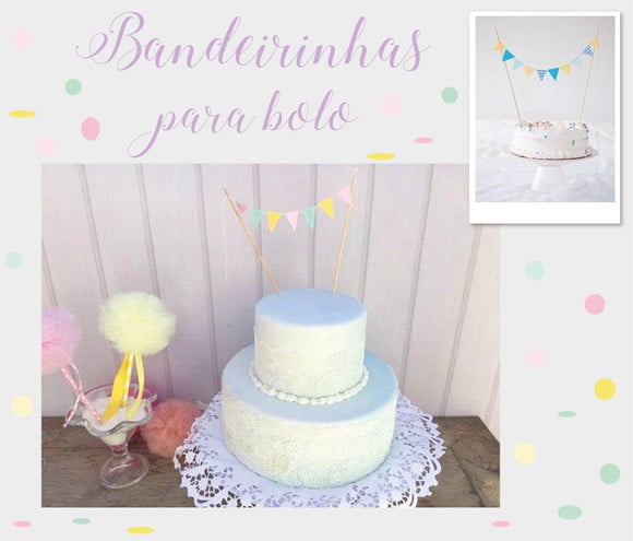 Mini Bandeirinhas para bolo Festa SUNSHINE - Imagem 2