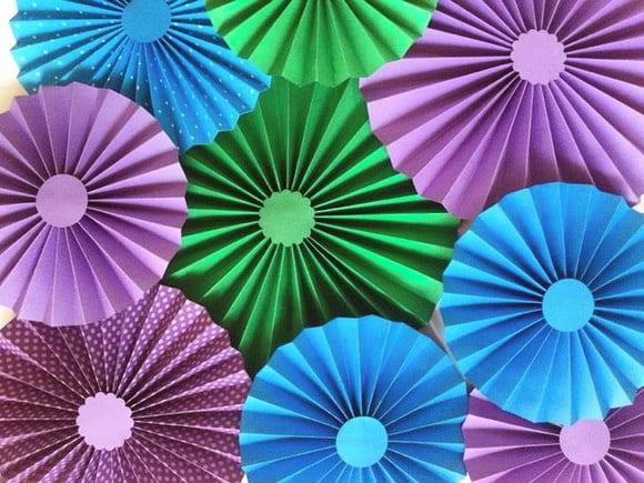 Conjunto Fioratas Painel LUXO GLAM Roxo Azul Verde 9 - Imagem 2