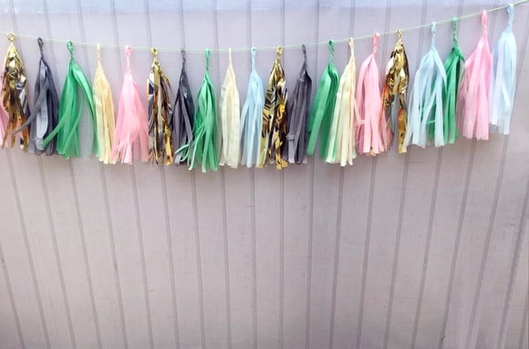 Varal de Franjas Decoração Pastel - Imagem 2