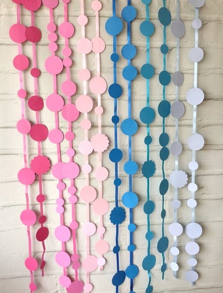 FESTA Fitas de Poá Scrap AZUL e ROSA Painel REVELAÇÃO - Imagem 2